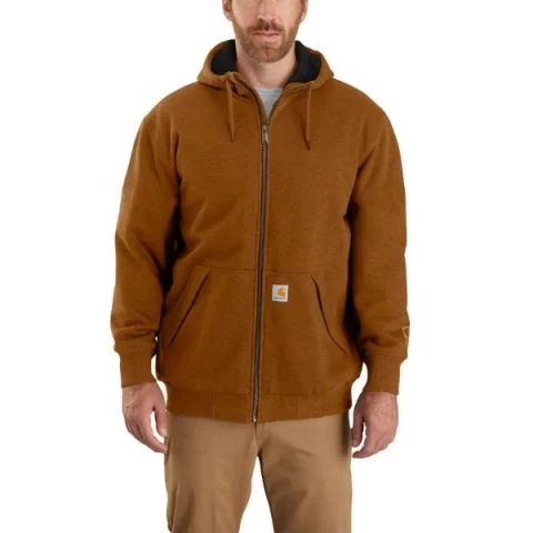 Men's Carhartt Rain Defender Loose Fit Midweight Thermal-Lined Full-Zip Sweatshirt #104078 4 Men's Carhartt Rain Defender Loose Fit Midweight Thermal-Lined Full-Zip Sweatshirt #104078 - Image 4