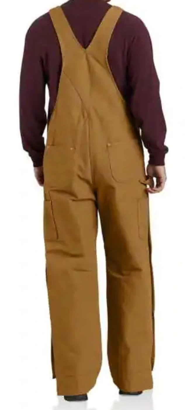 Men's Carhartt Loose Fit Firm Duck Insulated Bib Overall #104393 5 Men's Carhartt Loose Fit Firm Duck Insulated Bib Overall #104393 - Image 5