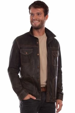 Men's Scully Leather Jacket #2025-303
