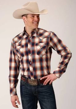 Men's Roper Plaid Snap Long Sleeve #03-001-0062-1008