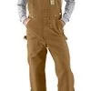 Men's Carhartt Unlined Zip-To-Thigh Bib #R37BRN