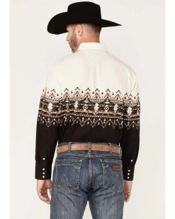 Men's Panhandle Natural Aztec Border Long Sleeve #PHMSOSRZ1U -Western men 2000376175 101 P4