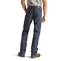Men's Ariat M4 Low Rise Boot Cut Fire Resistant Jean #10012555 -Western men 27066 10012555 back