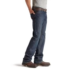 Men's Ariat M4 Low Rise Boot Cut Fire Resistant Jean #10012555 -Western men 27068 10012555 side