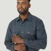 Men's Wrangler Riggs Heavy Flannel Button Down Shirt #112317236X