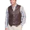 Men's Scully Leather Vest #507-143