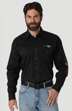 Men's Wrangler Logo Snap Front Shirt #112317124