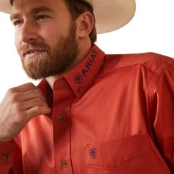 Men's Ariat Team Logo Twill Classic Fit Button Down Shirt #10043522 -Western men 6832ea1ceed4625c58d97d5aa0ed8ea1