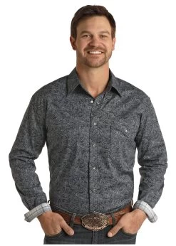 Men's Rough Stock Snap Front Shirt #RSMSOSRYTB