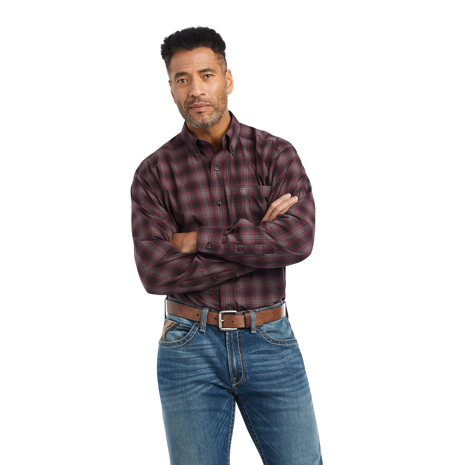 Men's Ariat Pro Series William Stretch Classic Fit Button Down Shirt #10042278 1 Men's Ariat Pro Series William Stretch Classic Fit Button Down Shirt #10042278