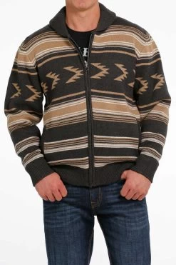 Men's Cinch Aztec Full Zip Sweater #MWK1582001