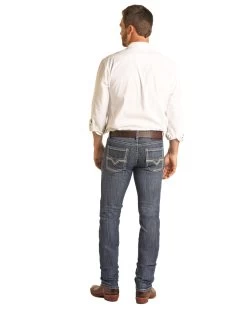 Men's Rock And Roll Cowboy Slim Fit Stretch Skinny Jean #RRMD2MRZSB