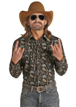 Men's Rock & Roll Cowboy Snap Front Shirt #RRMSOSR0QM