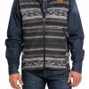 Men's Cinch Black Polar Vest #MWV1585002BLK