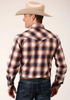 Men's Roper Plaid Snap Long Sleeve #03-001-0062-1008 -Western men 912de90a42769a2875214b4c8adb840e