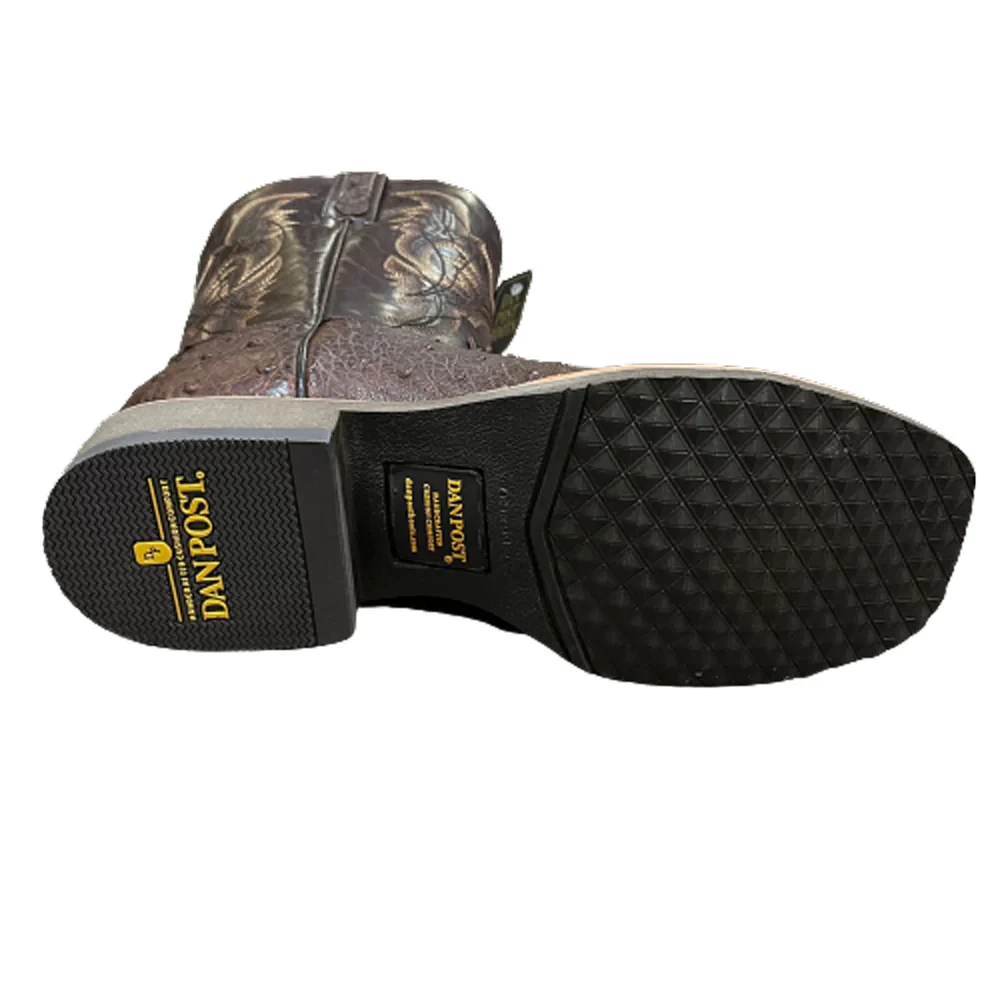 Men's Dan Post Dark Brown Ostrich Square Toe #DPP5711 2 Men's Dan Post Dark Brown Ostrich Square Toe #DPP5711 - Image 2