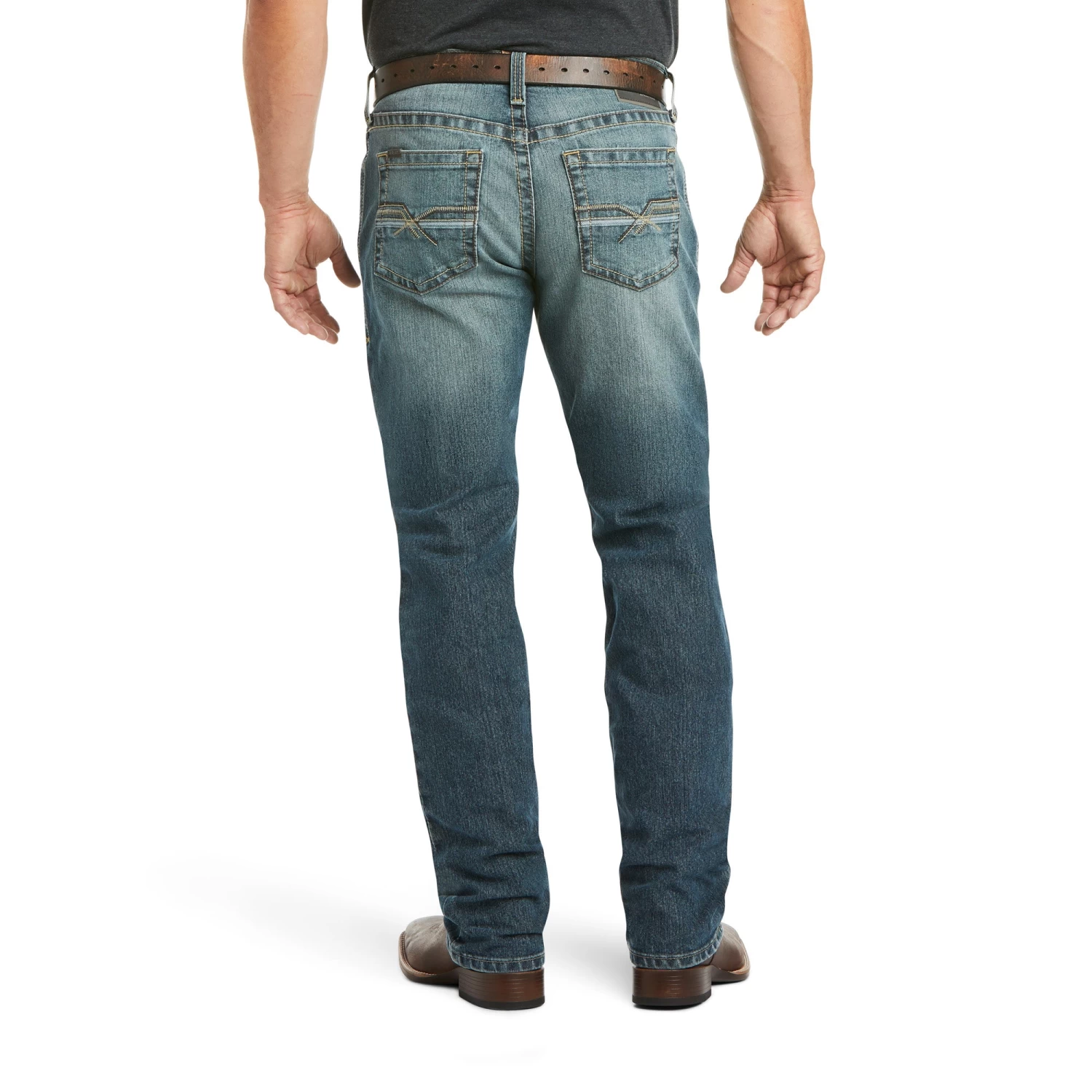 Men's Ariat M4 Low Rise Stretch Stockton Stackable Straight Leg Jean #10034632 1 Men's Ariat M4 Low Rise Stretch Stockton Stackable Straight Leg Jean #10034632