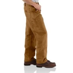 Men's Carhartt Double Front Work Dungaree Pant #B136BRN 5 Men's Carhartt Double Front Work Dungaree Pant #B136BRN -Western men B136BRN AVR