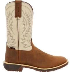Men's Rocky Brown Waterproof Western Boot #RKW0366 -Western men RKW0366 profile