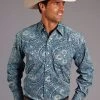 Men's Stetson Snap Front Shirt #11-001-0425-5013BU