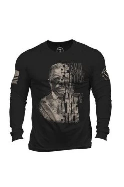 Men's Nine Line Long Sleeve T-Shirt #Black E9-TEDDY-LS