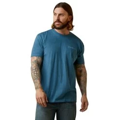 Men's Ariat Blue American Flag T-Shirt #10045279 -Western men af8b8df4097e00b450dfedcb7ed6dace