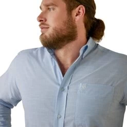 Men's Ariat Solid Slub Classic Fit Button Down Shirt #10045025X -Western men af9df06978799ab0785773e2a429c2e9 b230d05b 2740 42a7 9840 bdf8d25325c5