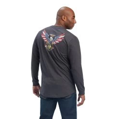 Men's Ariat Rebar Cotton Strong American Raptor T-Shirt #10041422X