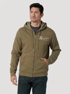 Men's Wrangler Logo Zip Hoodie #112324810