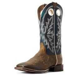 Men's Ariat Circuit Brown & White Wide Square Toe Boot #10029686-C