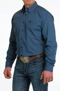 Men's Cinch Button Down Shirt #MTW1105510BLU