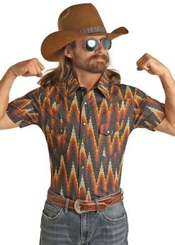 Men's Rock & Roll Cowboy Dale Brisby Snap Front Shirt #RRMS1SRZ7O