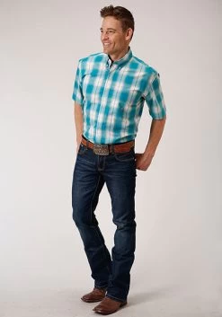Men's Roper Button Down Shirt #03-002-0379-4046 -Western men d81938e00f43208aac47294a32930b3c