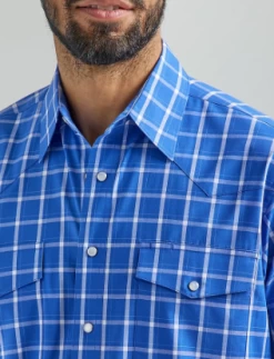 Men's Wrangler Wrinkle Resist Snap Front Shirt #112324664 -Western men dc4dfbadb0fc3a9005ec8cae1adf7374
