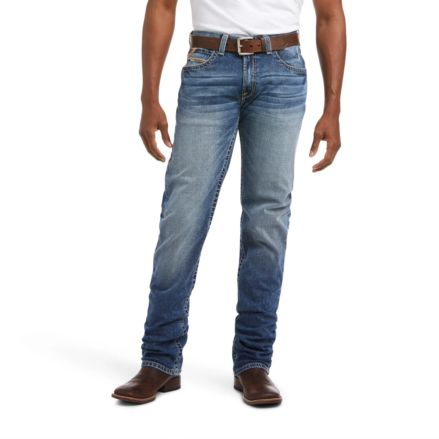 Men's Ariat M4 Low Rise Stretch Longspur Stackable Straight Leg Jean #10036879 9 Men's Ariat M4 Low Rise Stretch Longspur Stackable Straight Leg Jean #10036879 - Image 9