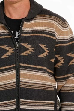 Men's Cinch Aztec Full Zip Sweater #MWK1582001 -Western men dd5e9e7f9b262ae8014f3af2bdaad607