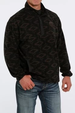 Men's Cinch Aztec Printed Polar Fleece Pullover #MWK1514015