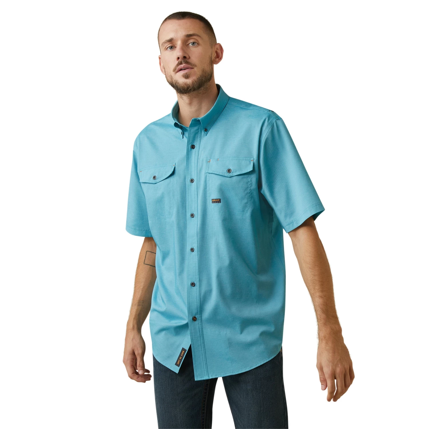 Men's Ariat Rebar Button Down Shirt #10043580 1 Men's Ariat Rebar Button Down Shirt #10043580