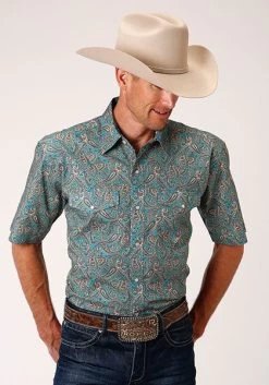 Men's Roper Snap Front Shirt #03-002-0225-4010BU