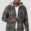 Men's Wrangler Riggs Hooded Flannel Work Jacket #112317243