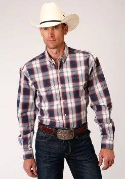 Men's Roper Button Down Shirt #03-001-0378-4048BU