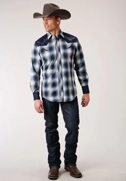 Men's Roper Snap Front Shirt #01-001-0016-4027BU -Western men eef9d24ac1744c07ad23b61f216bebf6