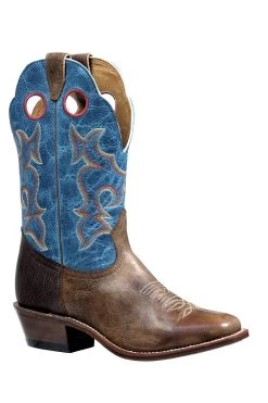 Men's Boulet Blue Round Toe Western Boot #4736
