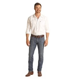 Men's Rock And Roll Cowboy Slim Fit Stretch Skinny Jean #RRMD2MRZSB -Western men fa20052a908f00c72b1a435e5deb8cb5
