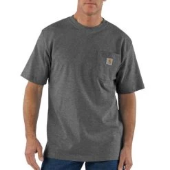 Men's Carhartt Loose Fit Heavyweight Pocket T-Shirt #K87 -Western men image K87CARBON HEATHER